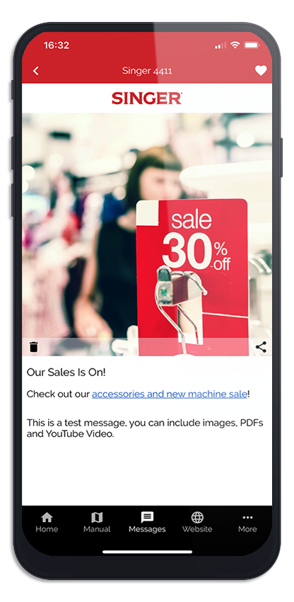 Message product users push
notifications
